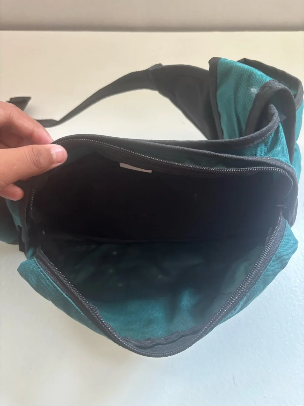 vintage green L.L. Bean 3-in-1 Cordura nylon lumbar fanny pack
